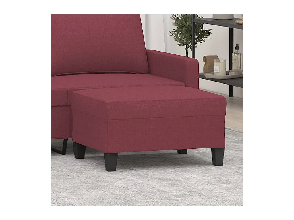Repose-pied Rouge bordeaux 70x55x41 cm Tissu