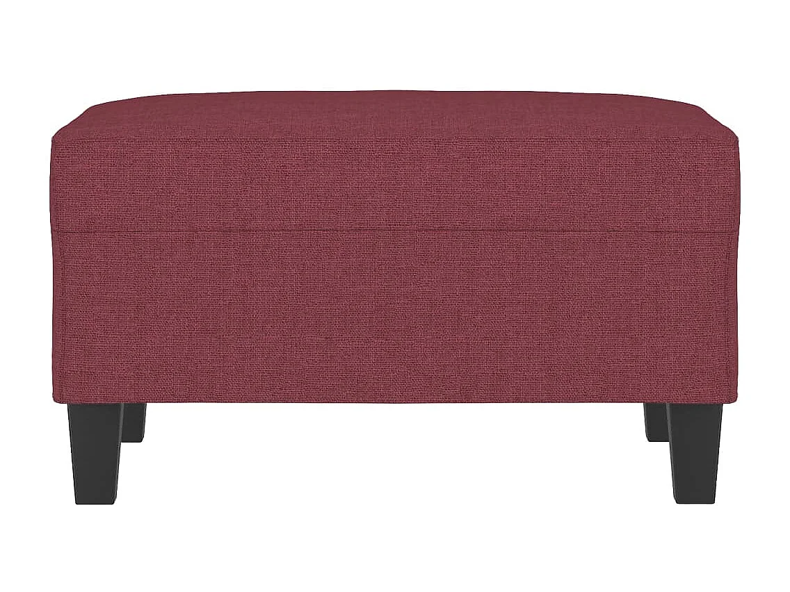 Poggiapiedi rosso bordeaux 70x55x41 cm Tessuto