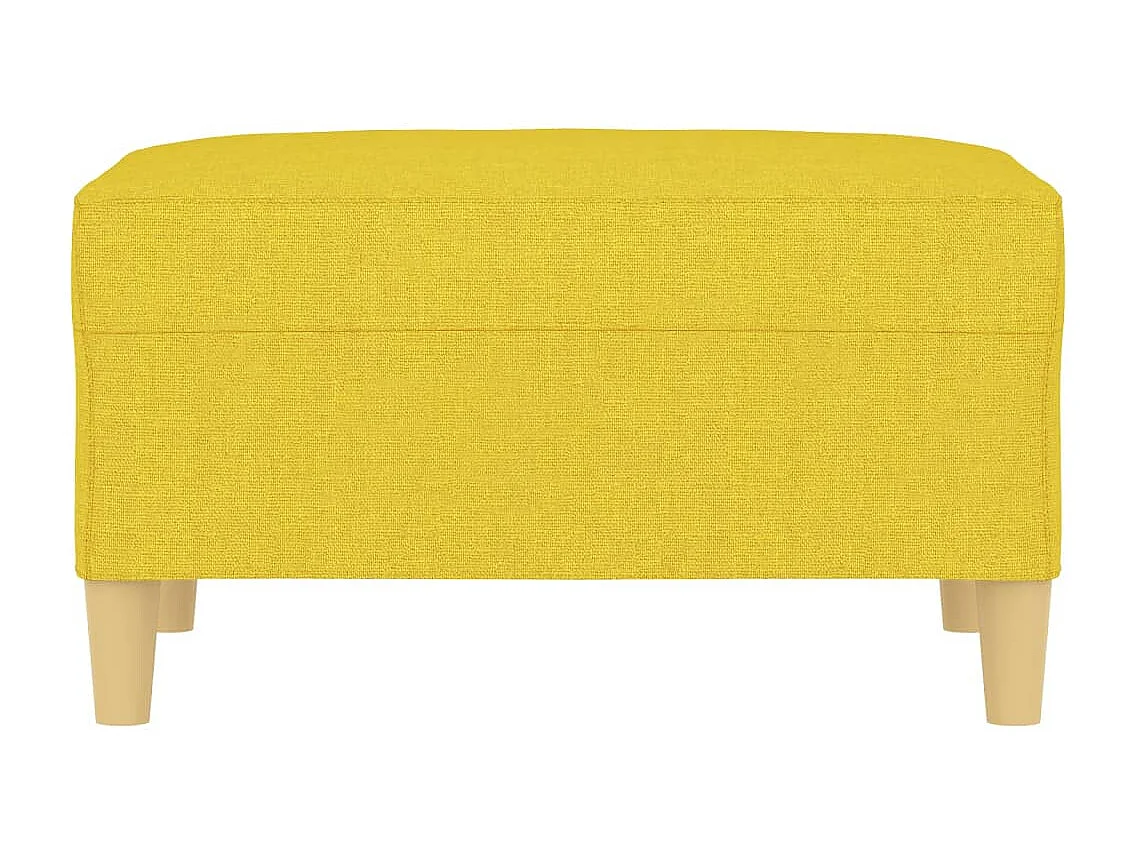 Repose-pied Jaune clair 70x55x41 cm Tissu