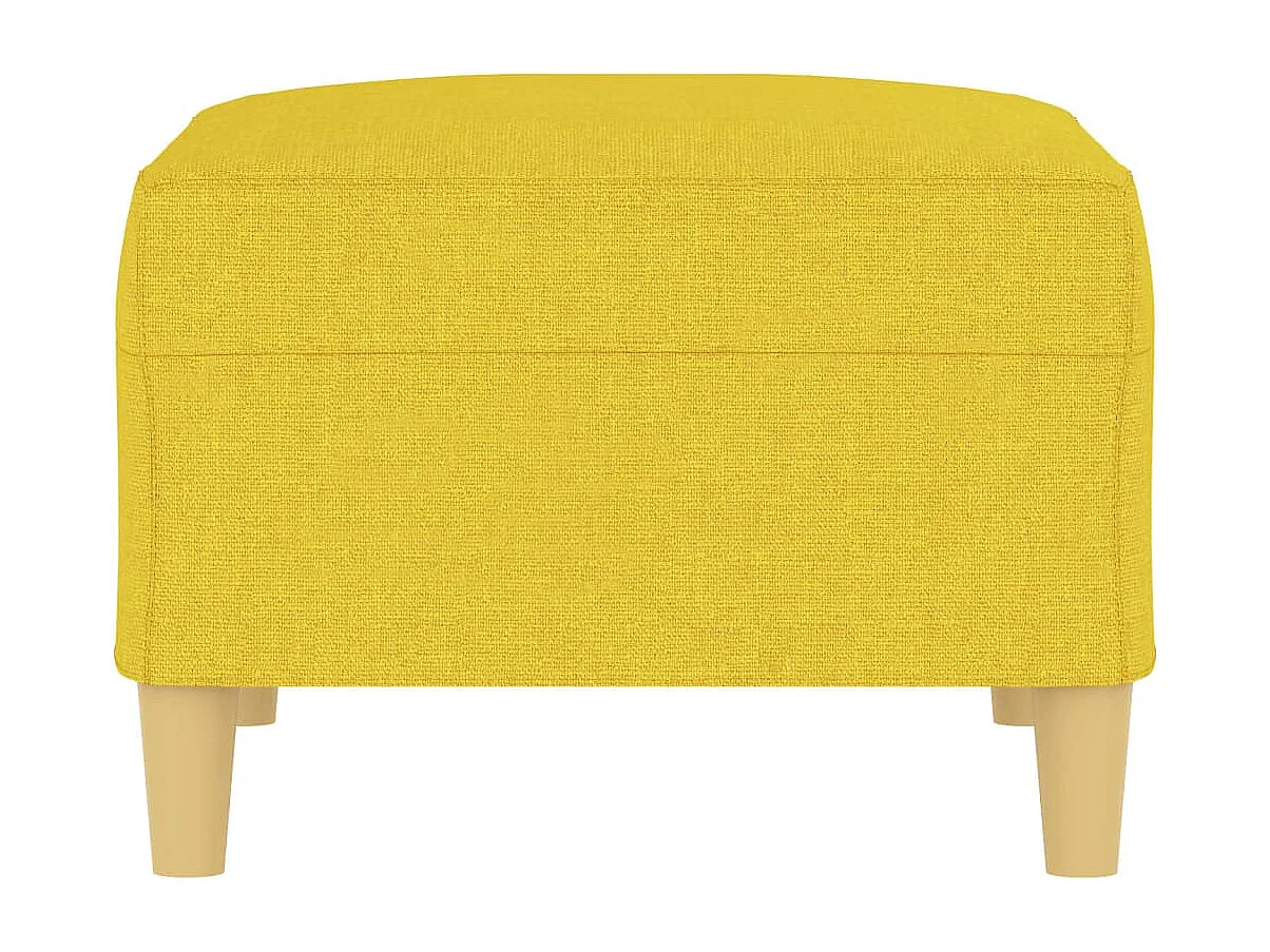 Repose-pied Jaune clair 70x55x41 cm Tissu