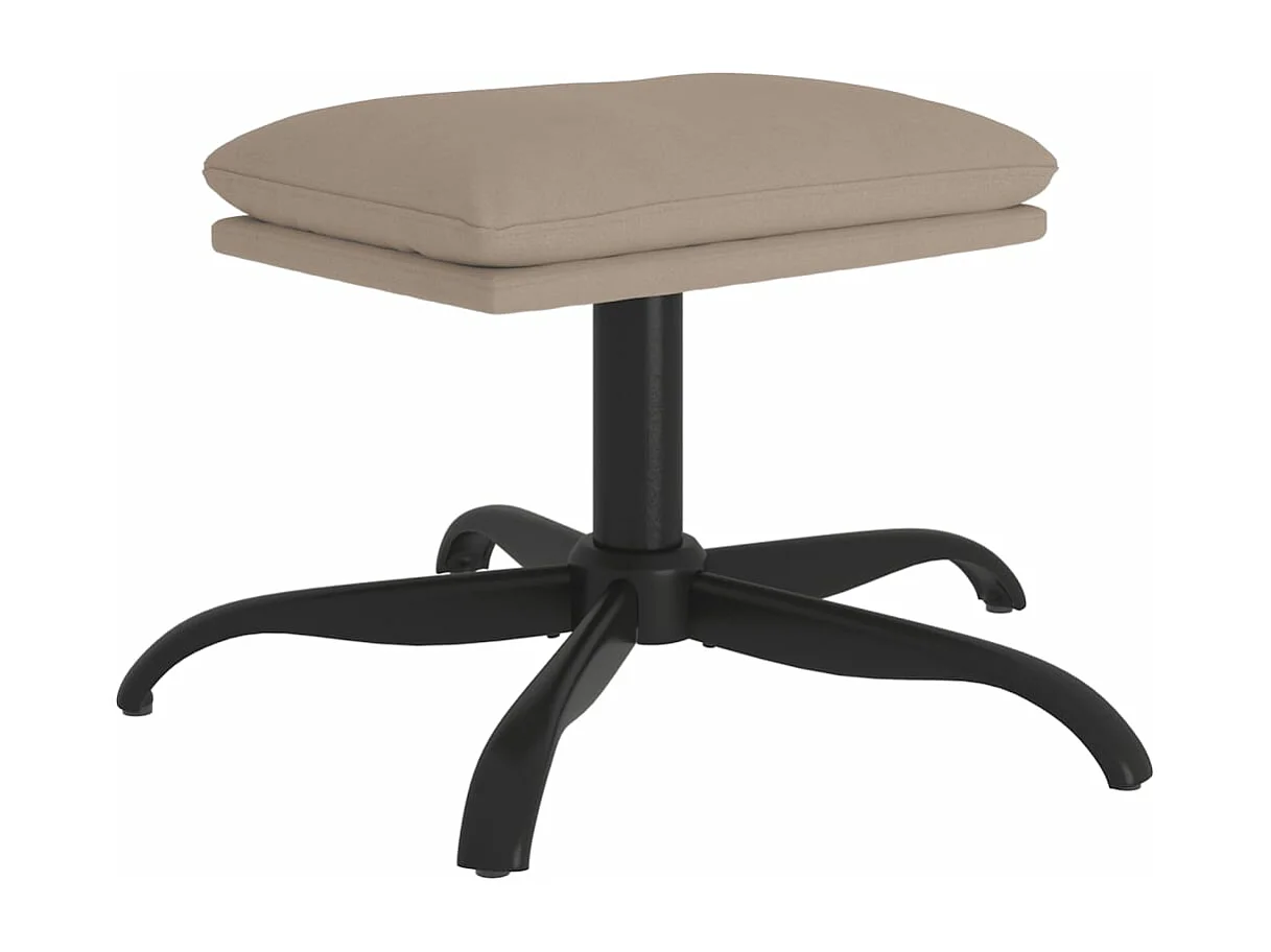 Poggiapiedi Grigio chiaro 60x60x36 cm Tessuto in microfibra