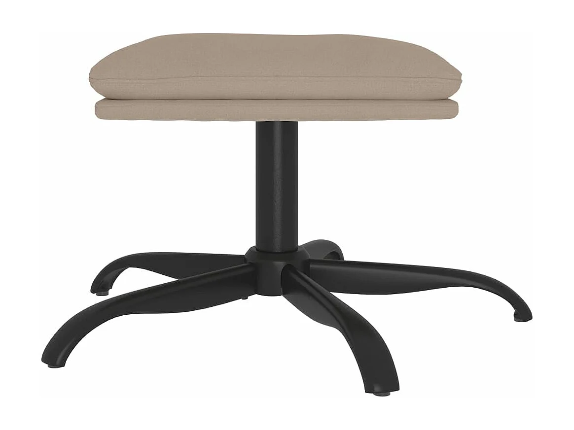 Poggiapiedi Grigio chiaro 60x60x36 cm Tessuto in microfibra