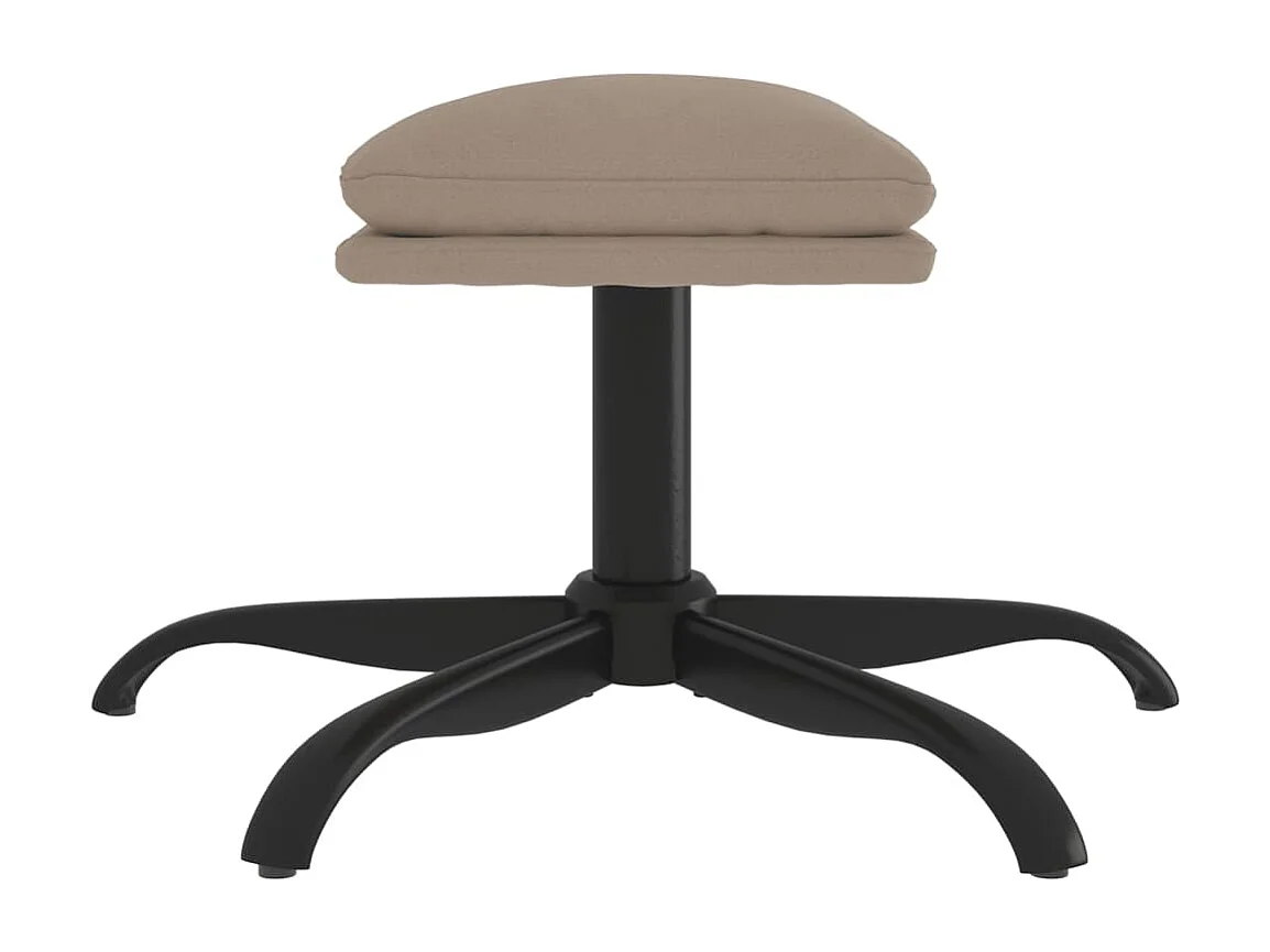 Poggiapiedi Grigio chiaro 60x60x36 cm Tessuto in microfibra