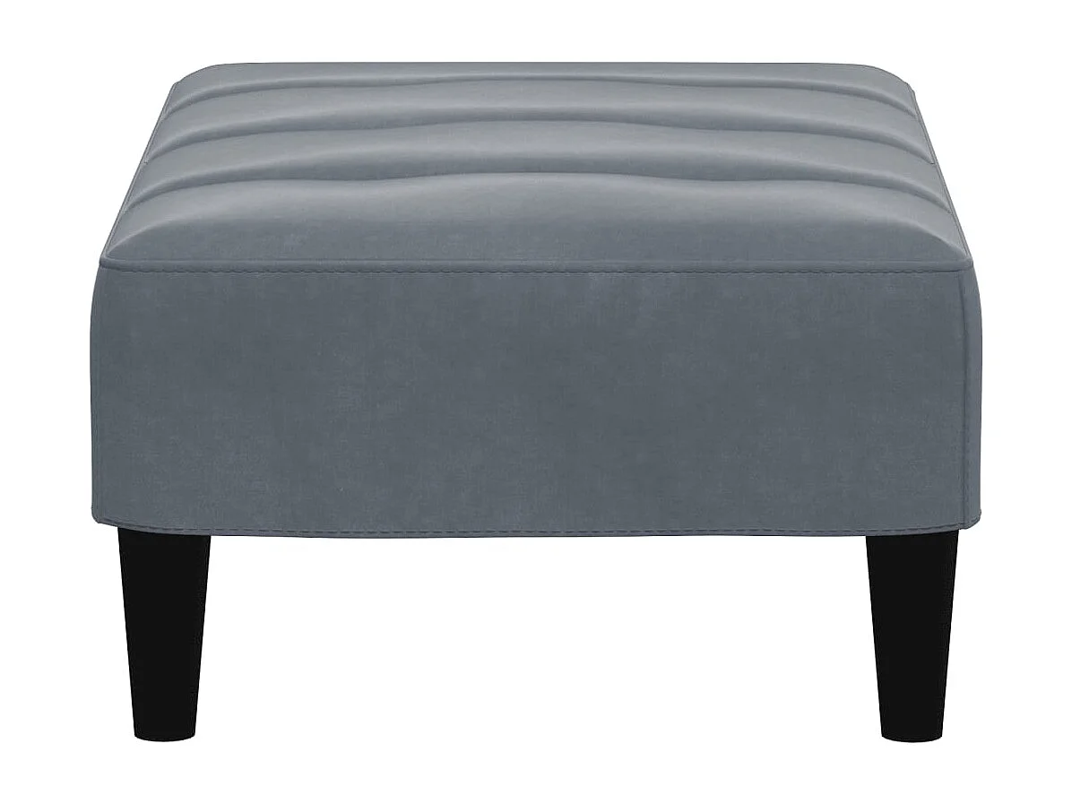 Repousa-pés cinza escuro 77x55x31 cm veludo