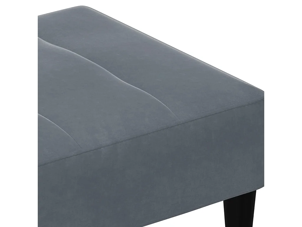 Repousa-pés cinza escuro 77x55x31 cm veludo