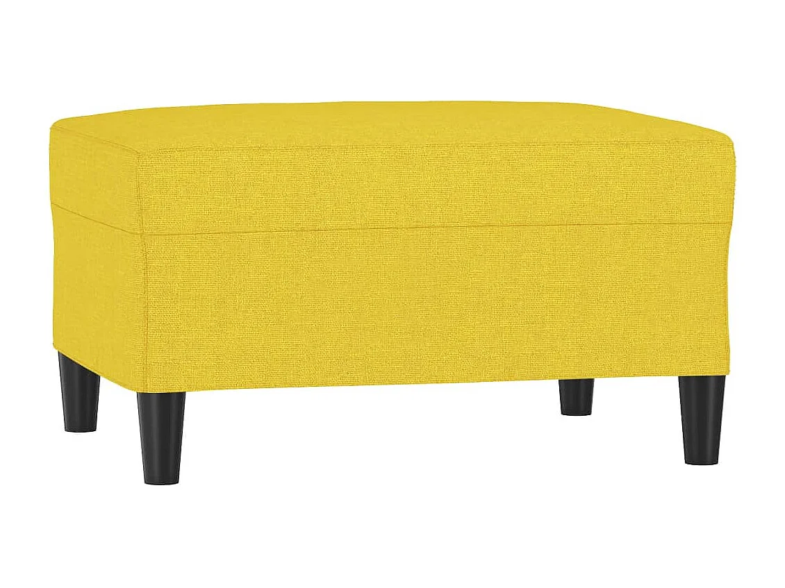 Poggiapiedi giallo chiaro 70x55x41 cm Tessuto