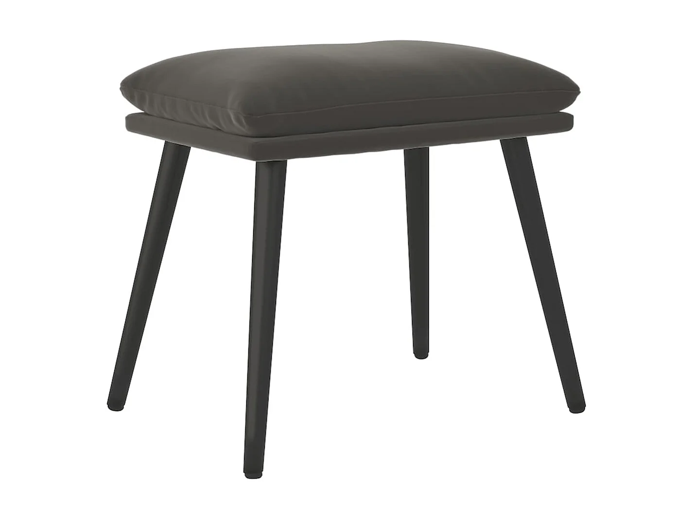 Repose-pied Gris foncé 45x29,5x35 cm Velours