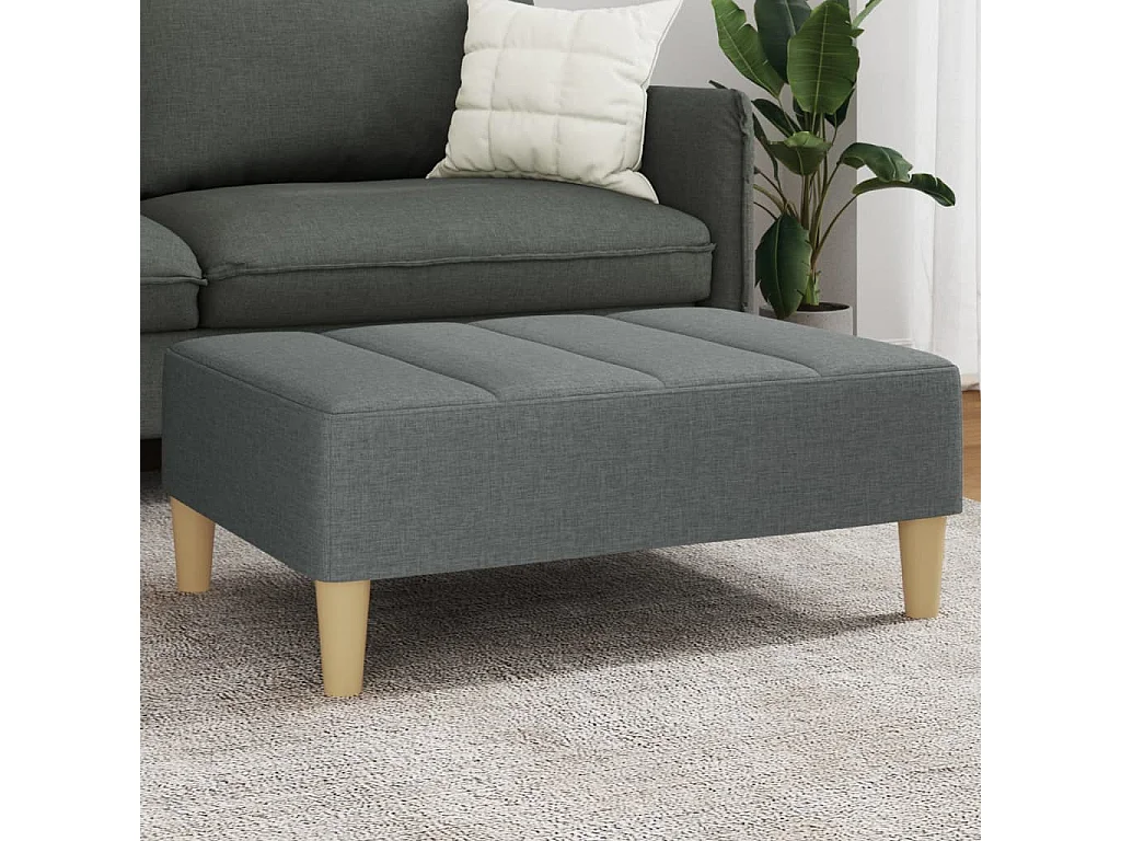 Repousa-pés cinza escuro 77x55x31 cm tecido