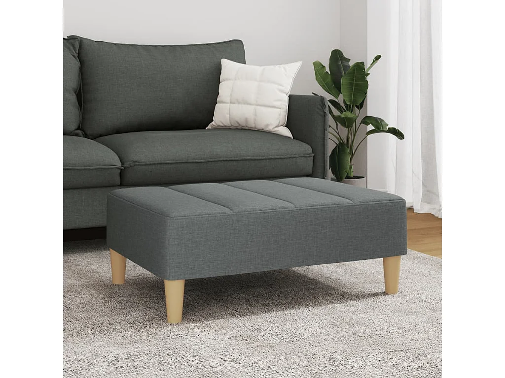 Repousa-pés cinza escuro 77x55x31 cm tecido