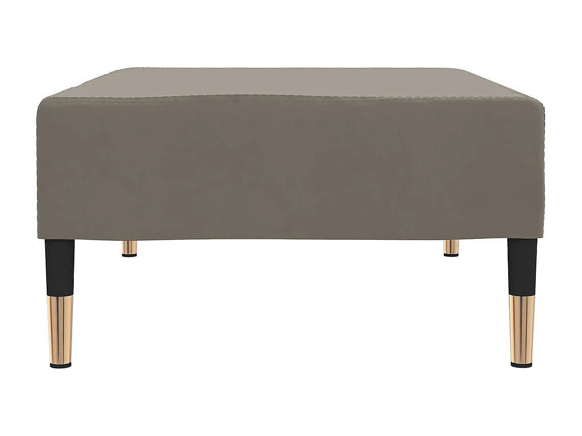 Repose-pied Gris clair 78x56x32 cm Velours
