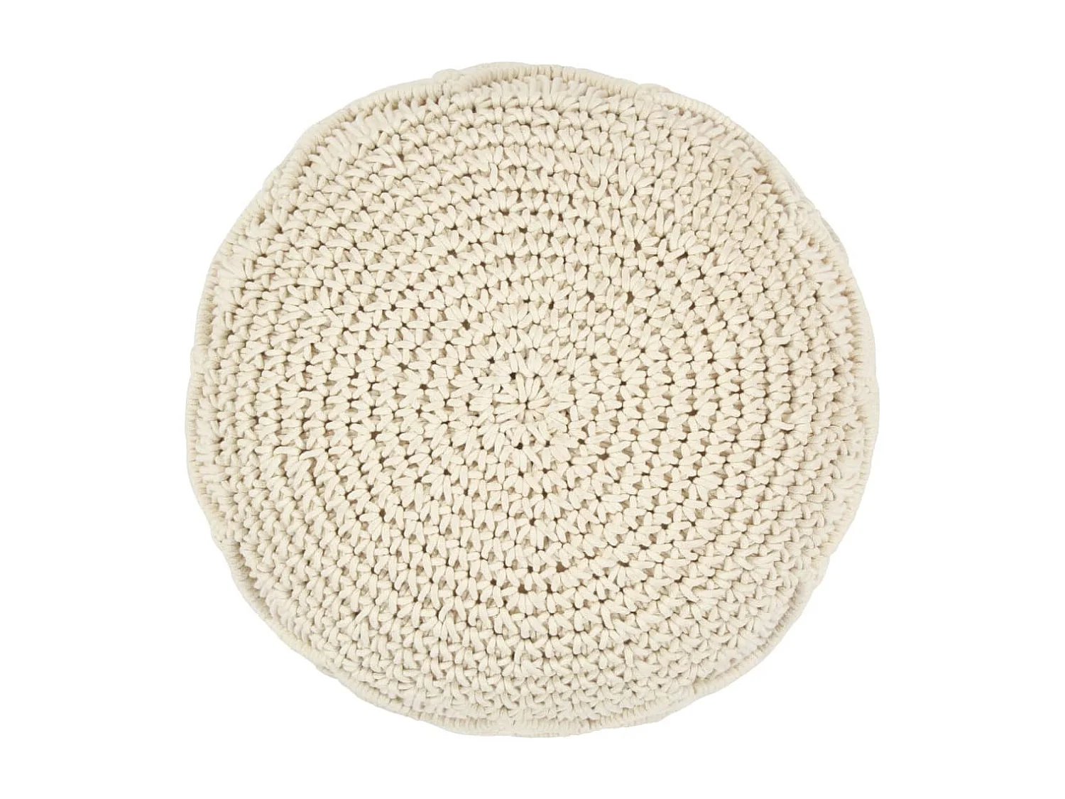 Pouf macramè fatto a mano 45 x 30 cm Cotone