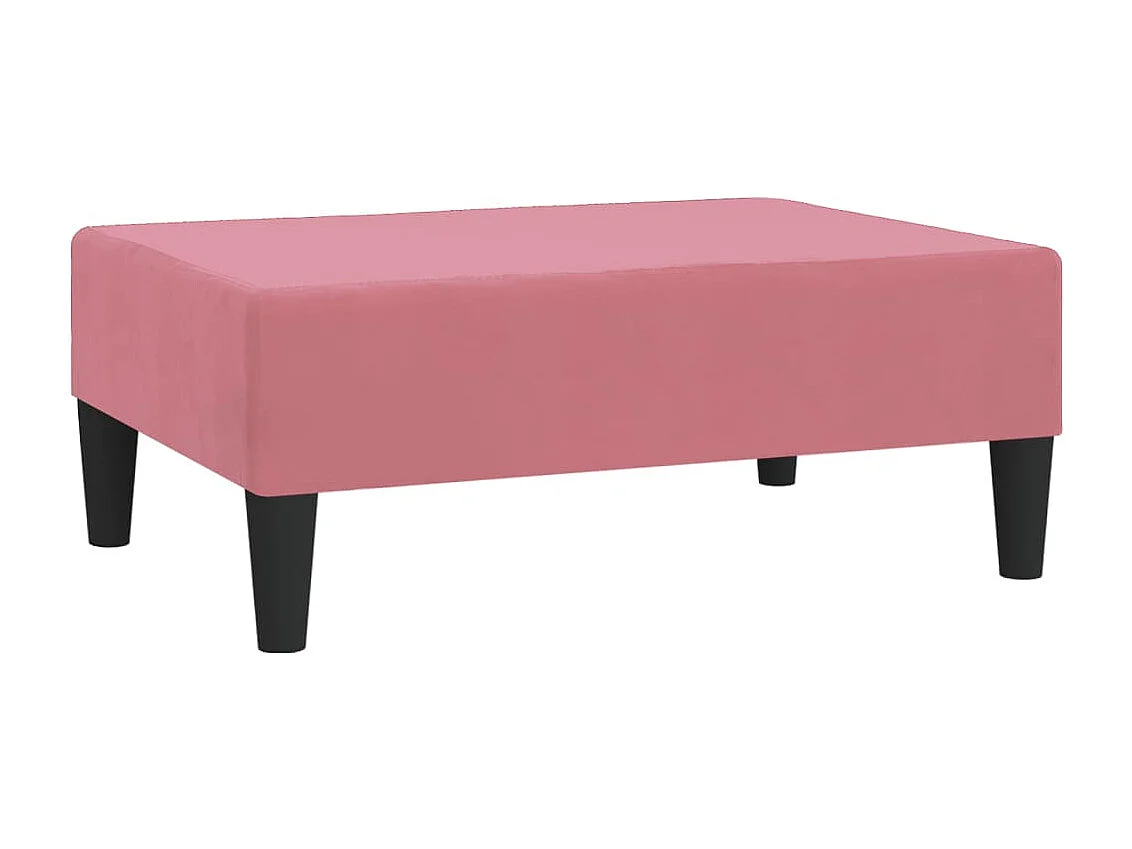 Repose-pied Rose 78x56x32 cm Velours