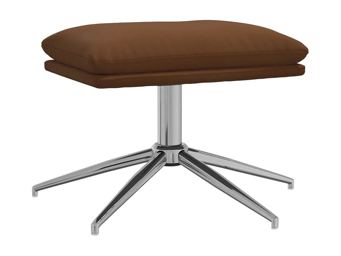 Repousa-pés marrom 60x60x35 cm Tecido microfibra