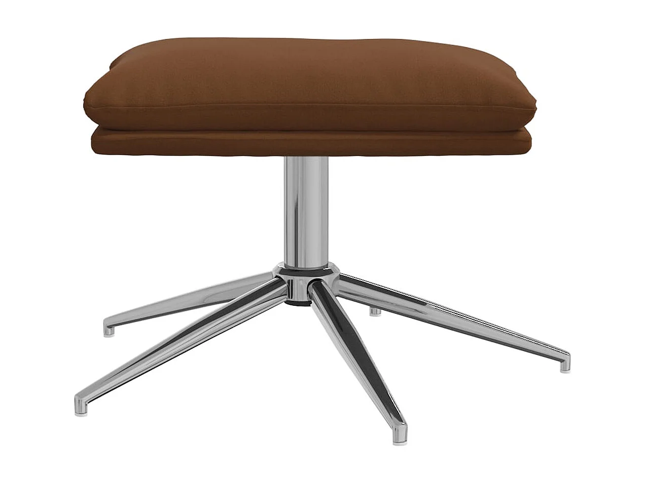 Repousa-pés marrom 60x60x35 cm Tecido microfibra