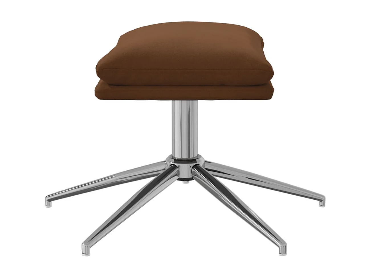 Repousa-pés marrom 60x60x35 cm Tecido microfibra