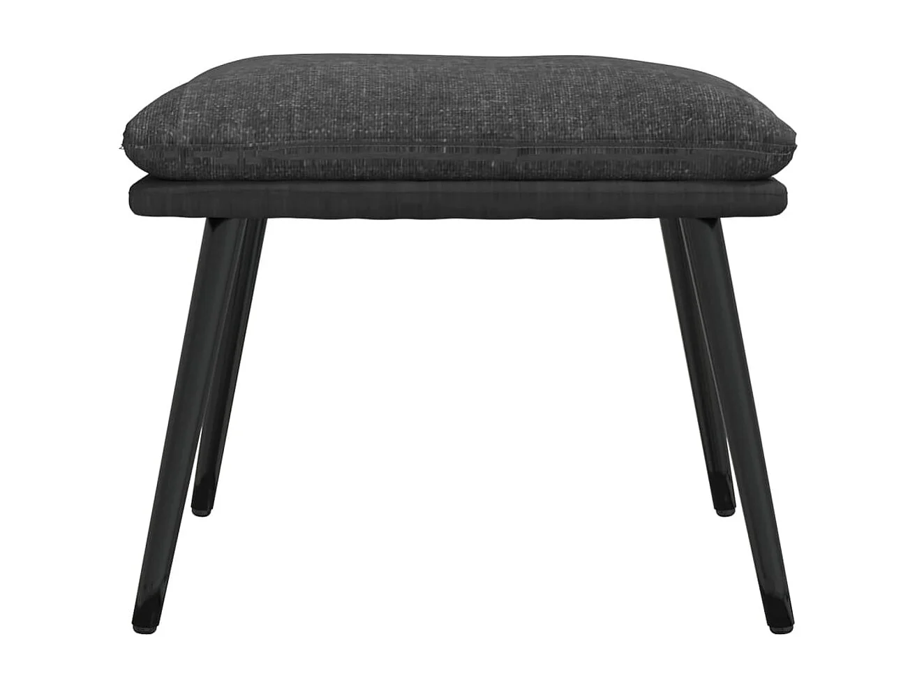 Repose-pied Gris foncé 45x29,5x35 cm Tissu et similicuir