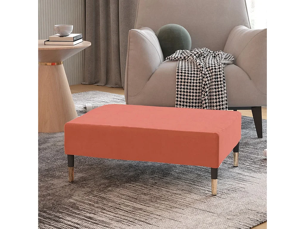 Repose-pied Rose 78x56x32 cm Velours