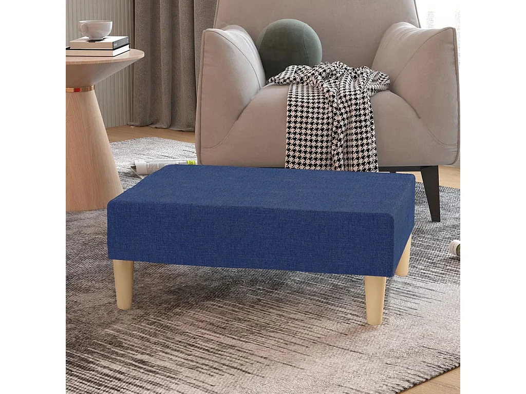 Repousa-pés Azul 78x56x32 cm Tecido