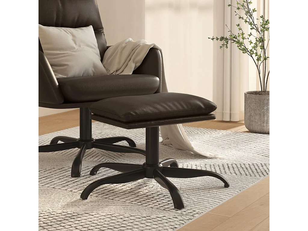 Repose-pied Marron 60x60x36 cm Similicuir