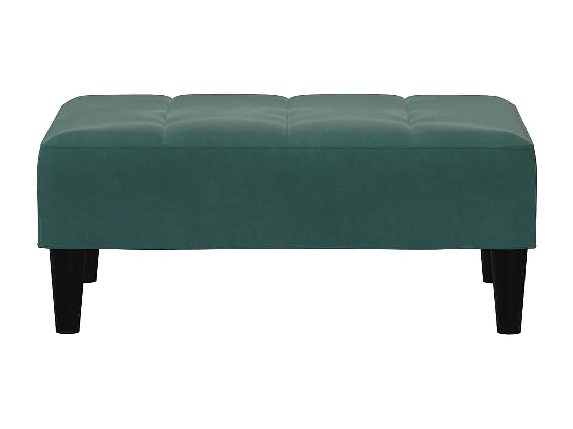 Dunkelgrüner Fußhocker 77x55x31 cm Samt