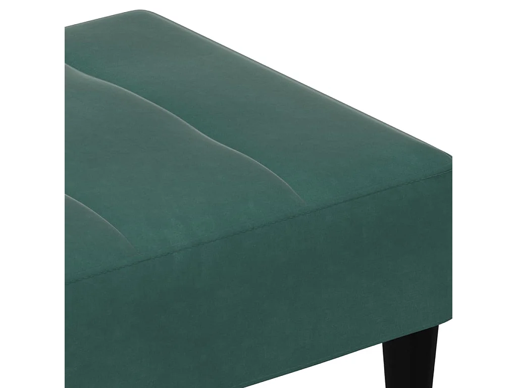 Dunkelgrüner Fußhocker 77x55x31 cm Samt