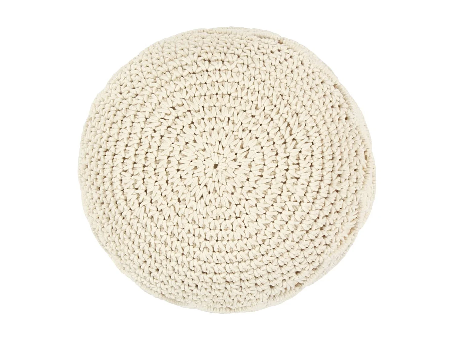 Pufe feito à mão em macramé 45 x 30 cm Algodão