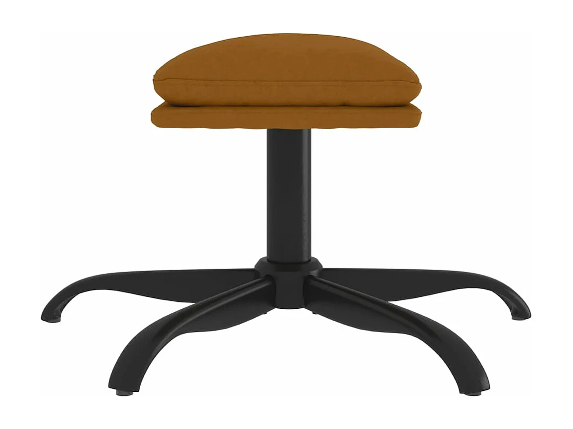 Brauner Fußhocker 60x60x36 cm Samt