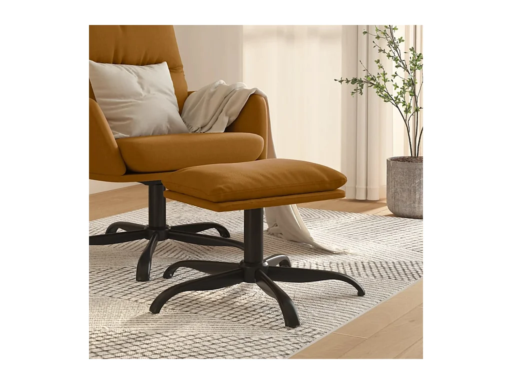 Poggiapiedi marrone 60x60x36 cm Velluto