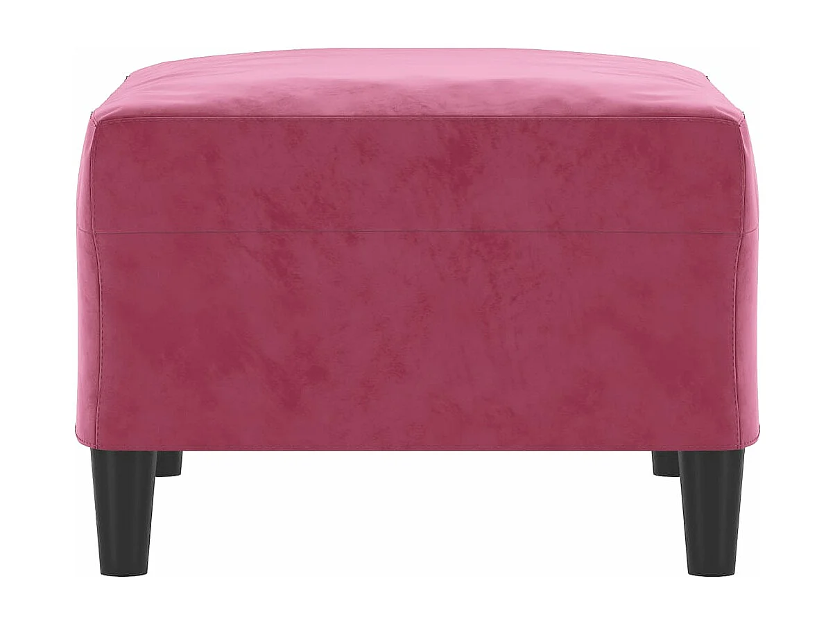 Repousa-pés vermelho Borgonha 70x55x41 cm Veludo