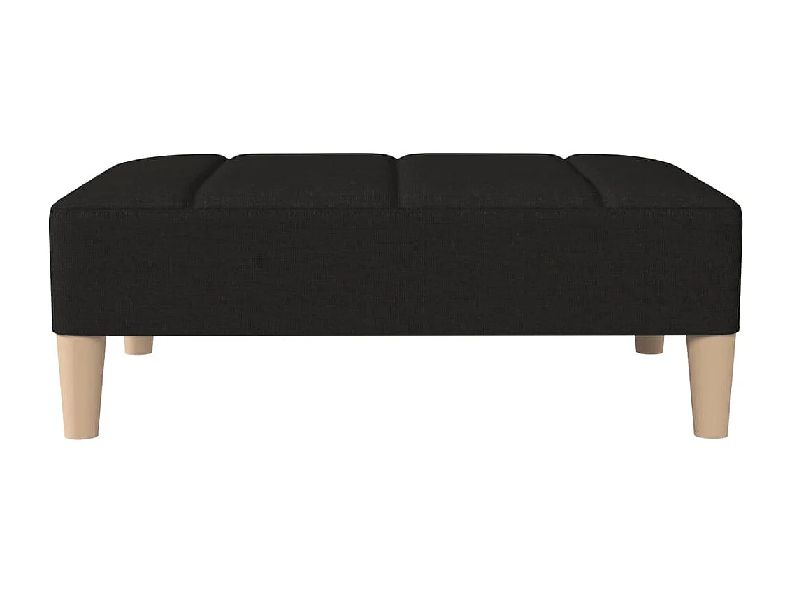 Repousa-pés Tecido Preto 78x56x32 cm