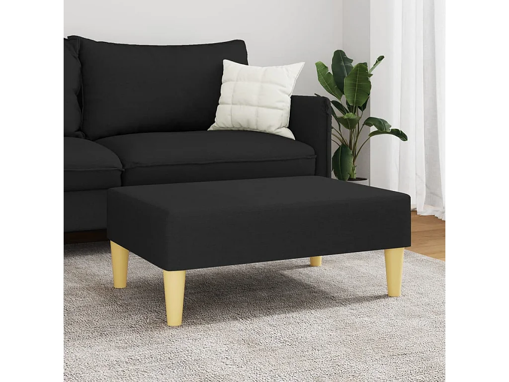 Reposapiés negro 77x55x31 cm tela