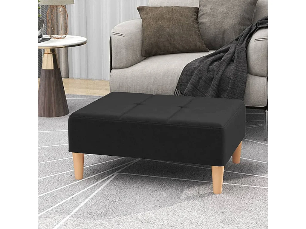 Fußhocker Schwarz 78x56x32 cm Stoff