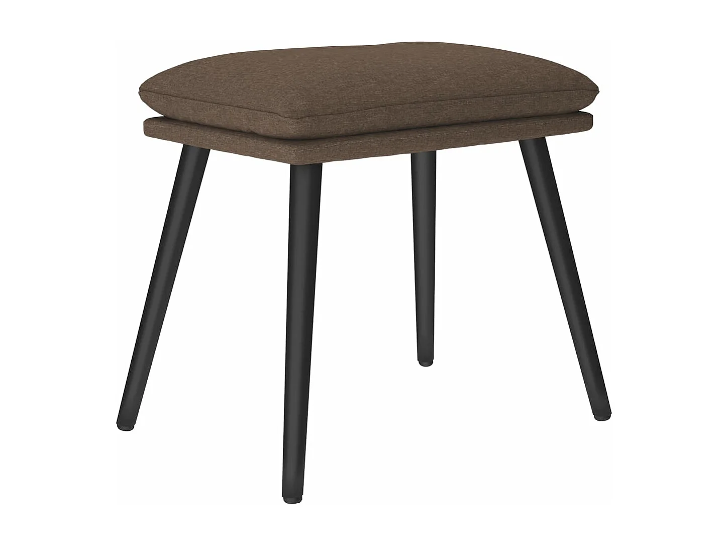 Taupefarbener Fußhocker 45x29,5x35 cm Stoff