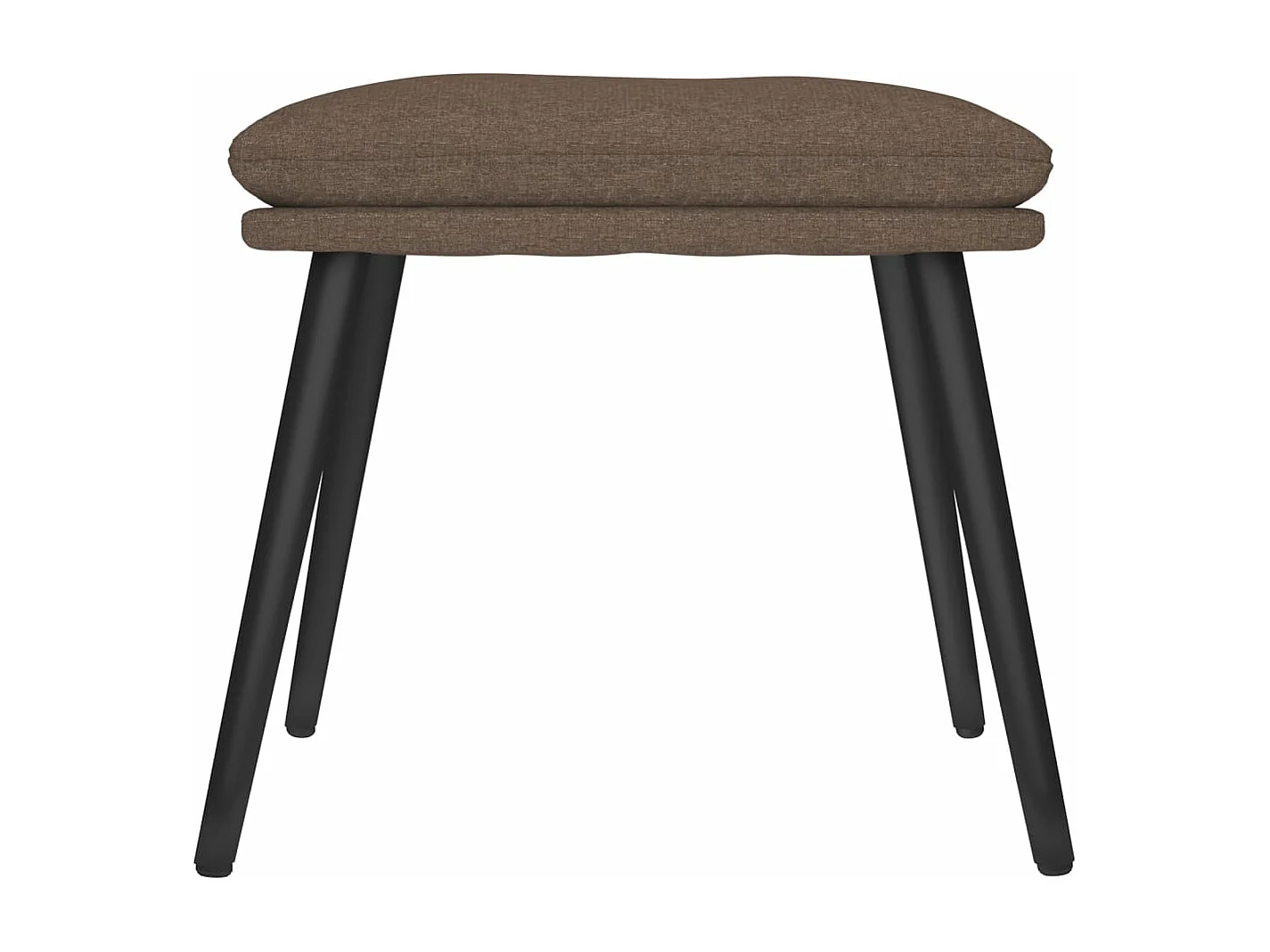 Taupefarbener Fußhocker 45x29,5x35 cm Stoff