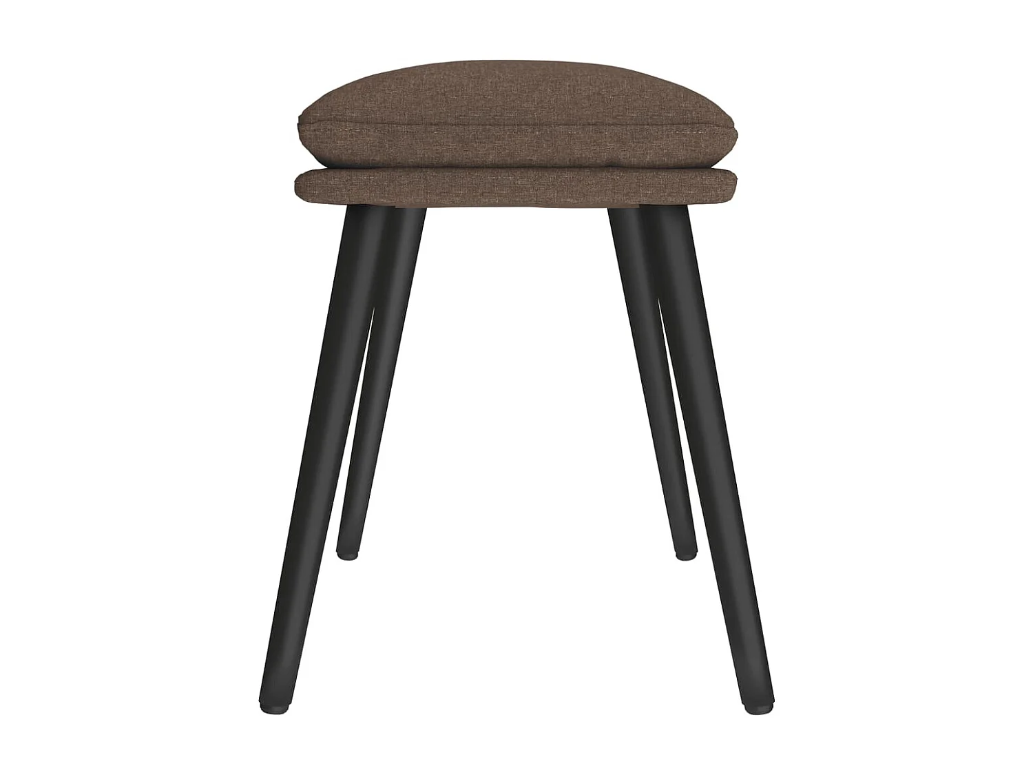 Taupefarbener Fußhocker 45x29,5x35 cm Stoff