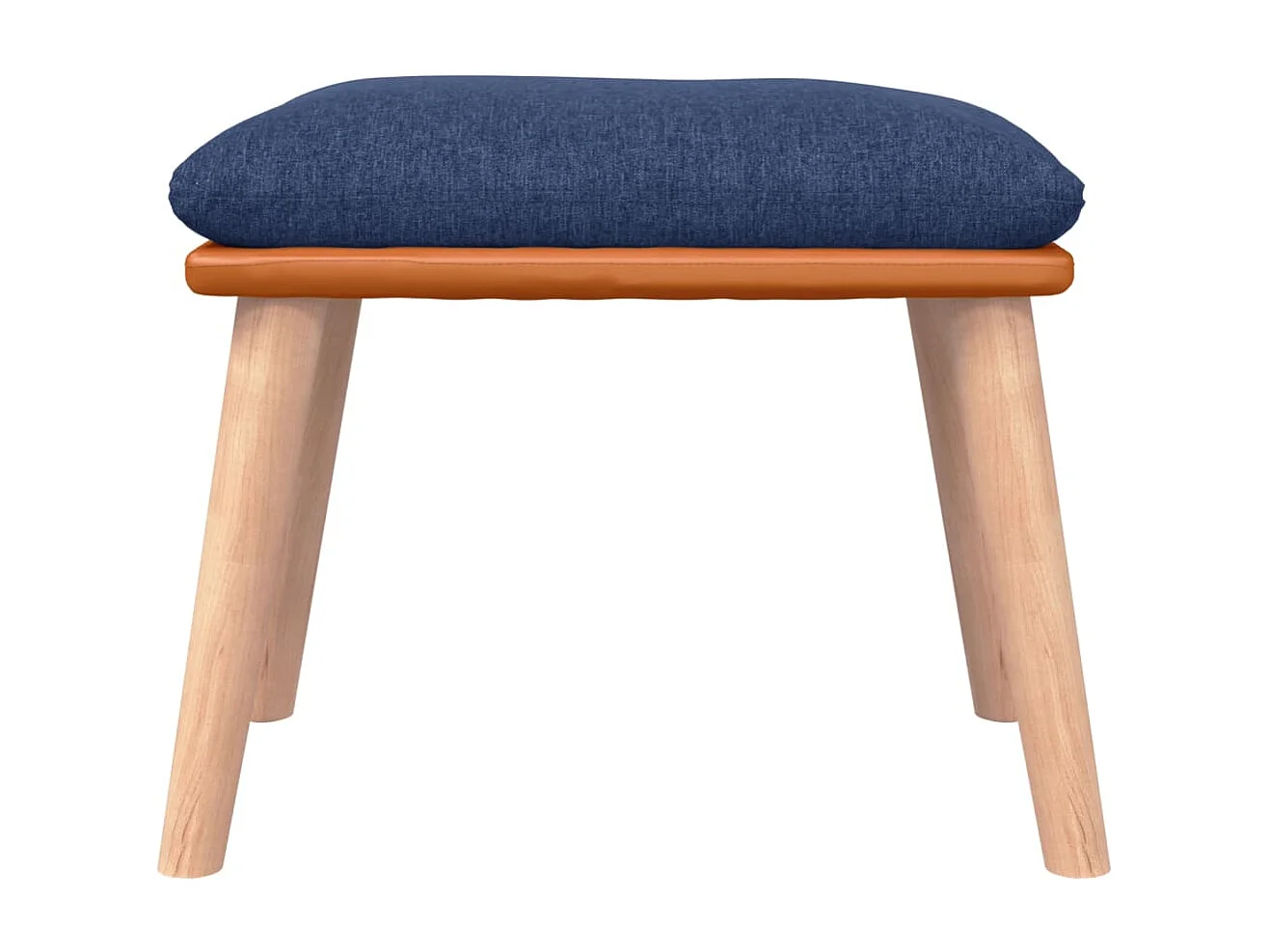 Repose-pied Bleu 45x29,5x35 cm Tissu et similicuir