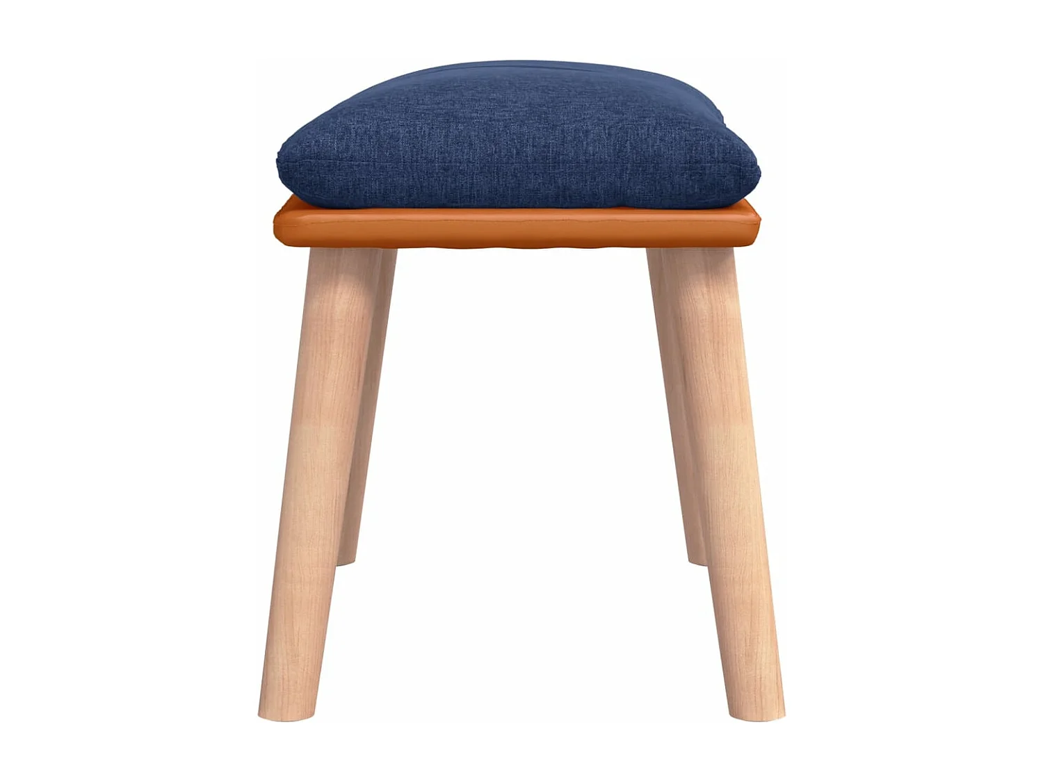 Repose-pied Bleu 45x29,5x35 cm Tissu et similicuir