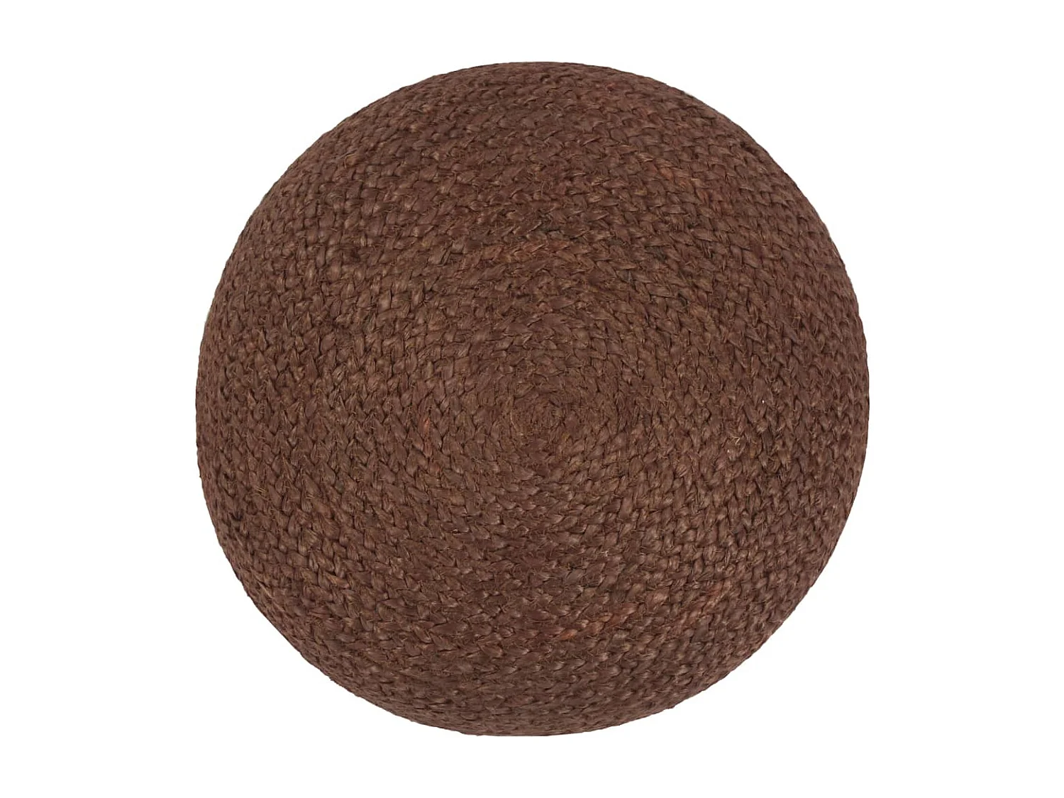 Pufe artesanal marrom 40 x 45 cm juta