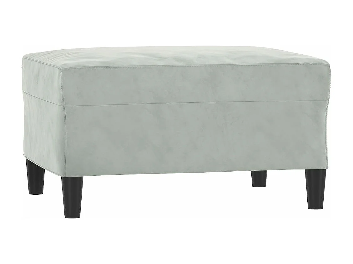 Reposapiés gris claro 70x55x41 cm Terciopelo