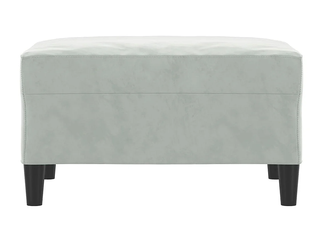 Reposapiés gris claro 70x55x41 cm Terciopelo