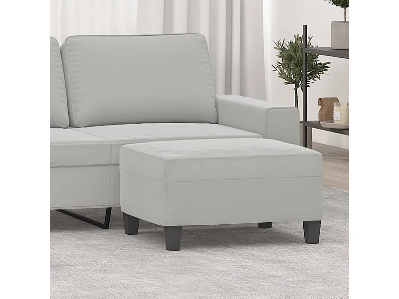 Repose-pied Gris clair 70x55x41 cm Tissu microfibre