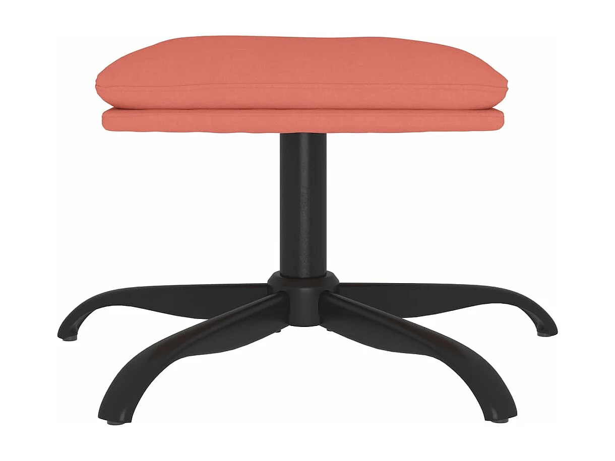 Rosa Fußhocker 60x60x36 cm Samt