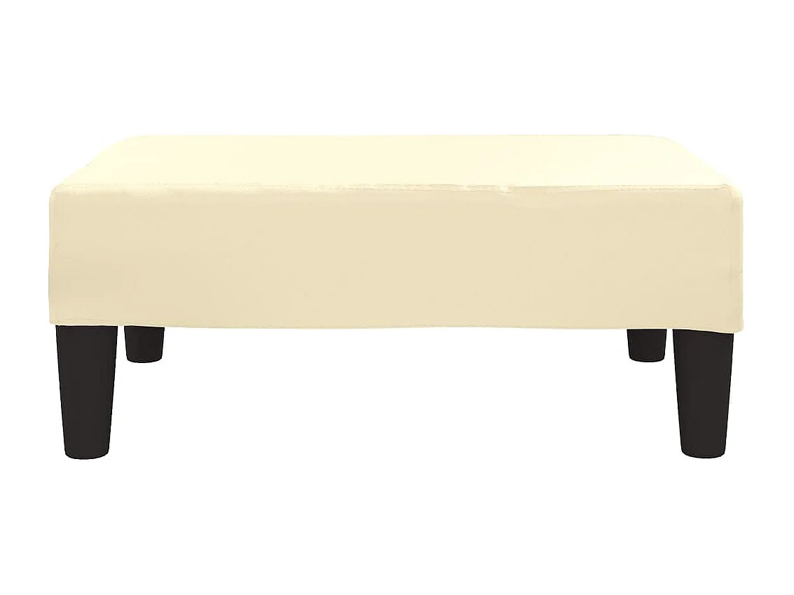 Repose-pied Crème 78x56x32 cm Similicuir