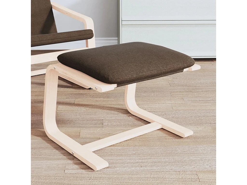 Fußhocker Dunkelbraun 51x41x40 cm Stoff