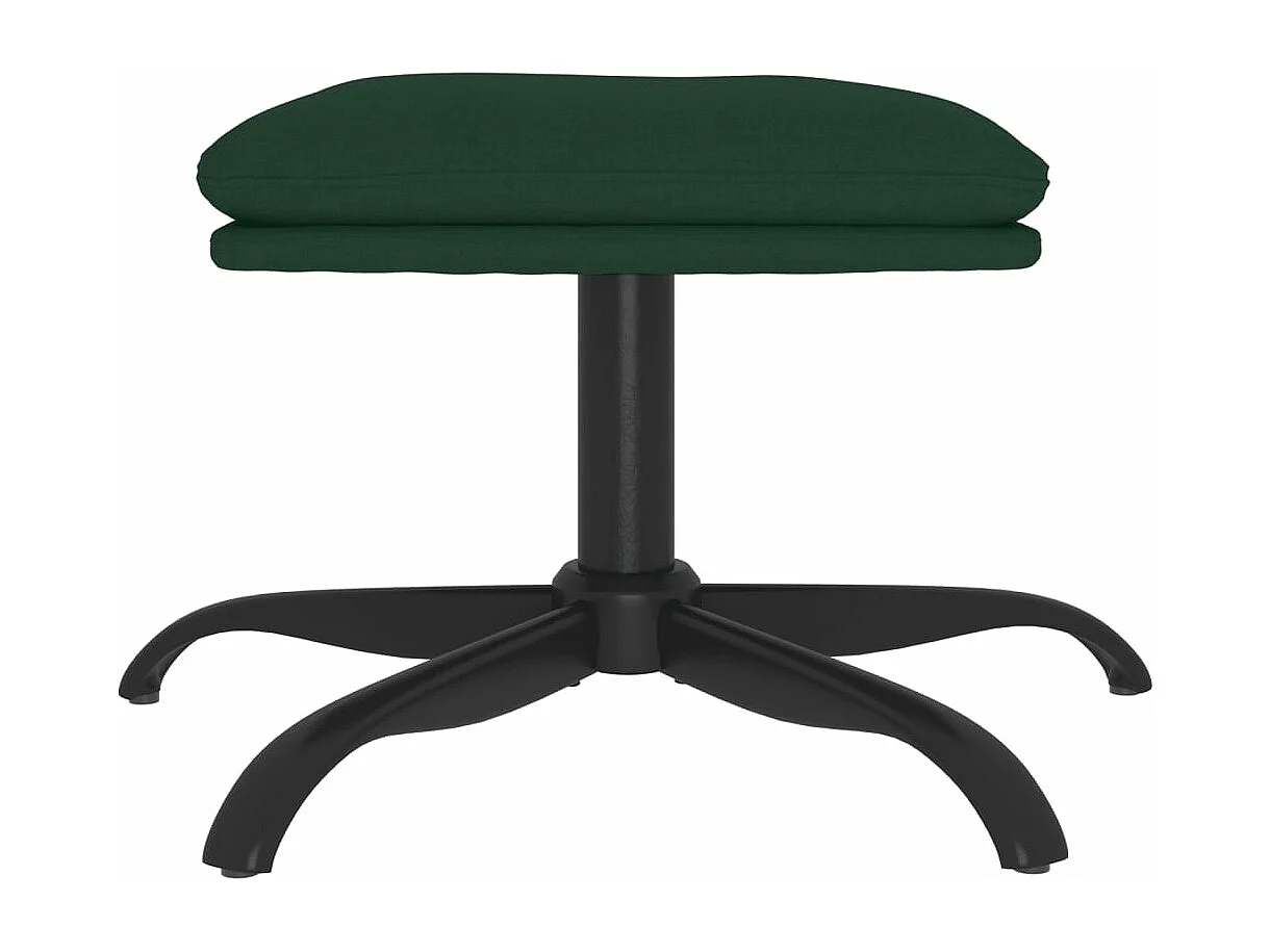 Repose-pied Vert foncé 60x60x36 cm Tissu