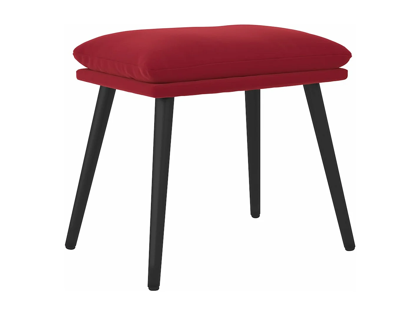 Burgunderroter Fußhocker 45x29,5x35 cm Samt