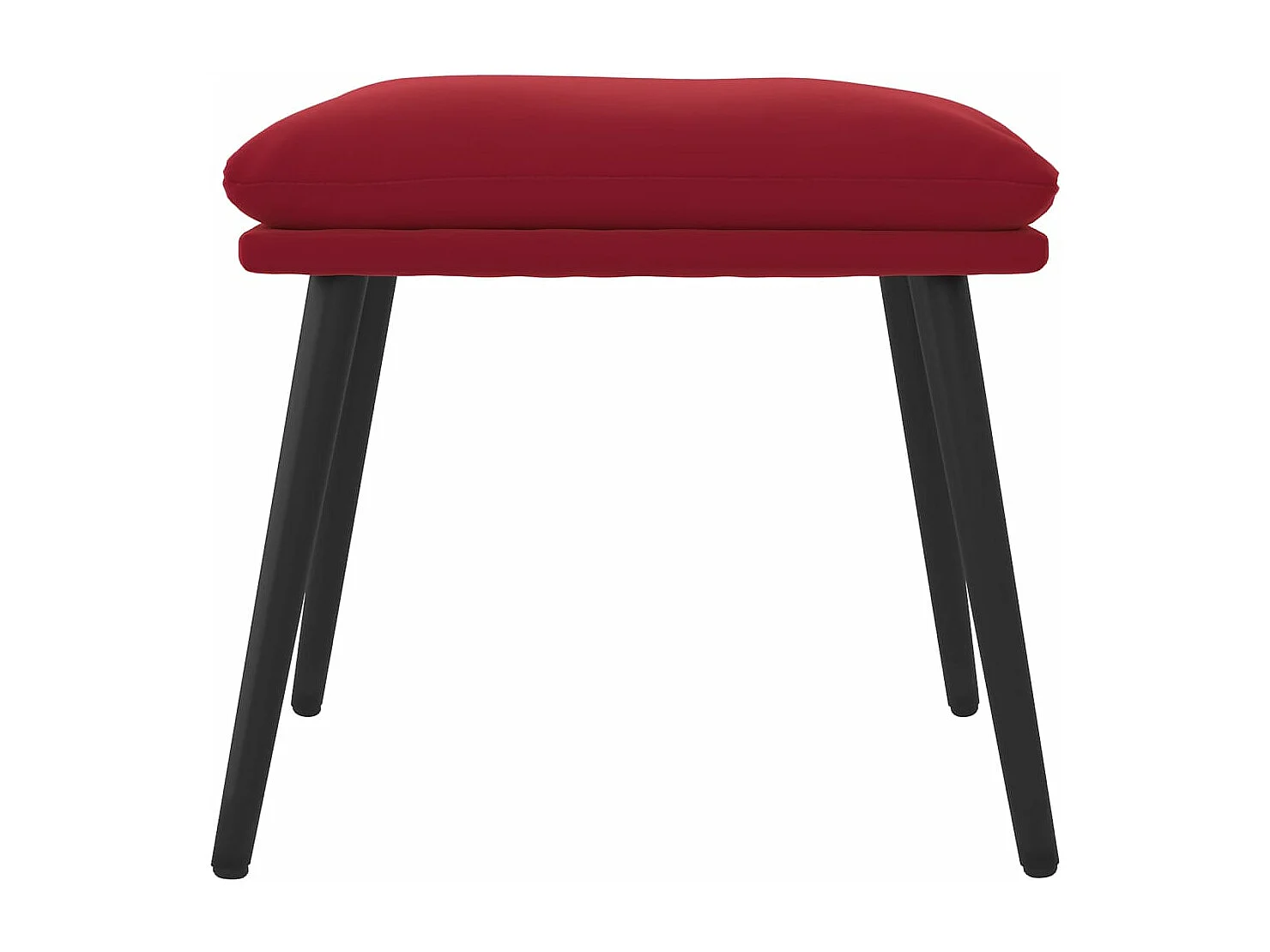 Burgunderroter Fußhocker 45x29,5x35 cm Samt