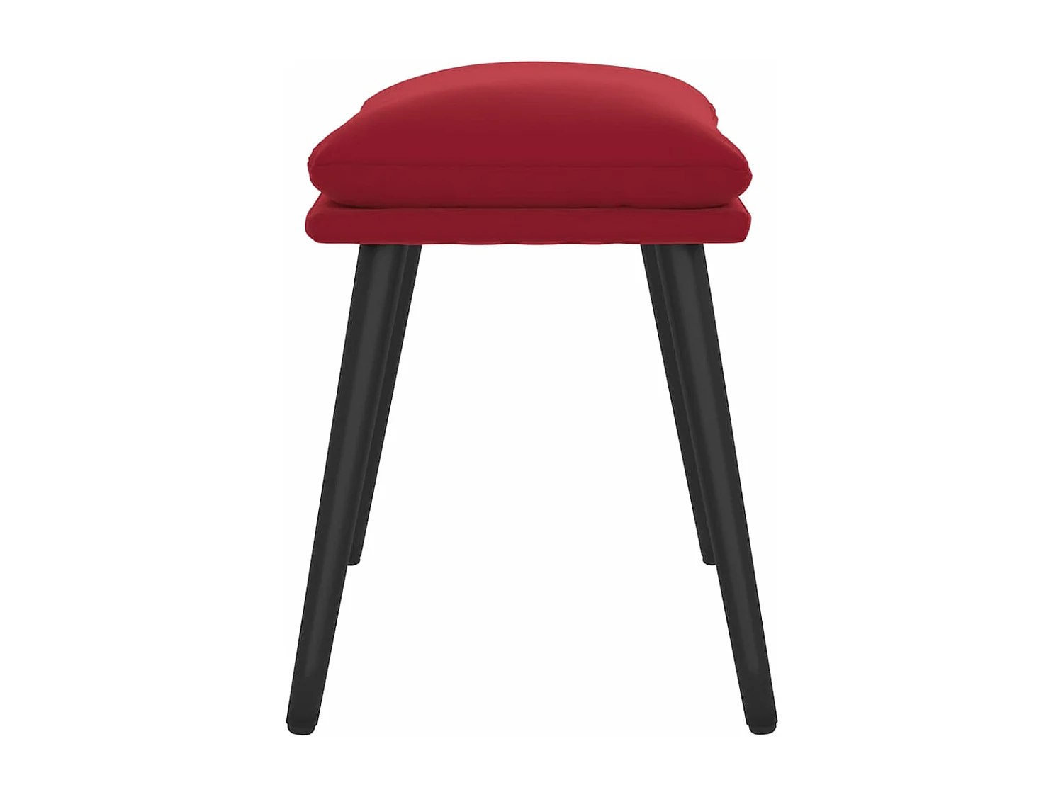Burgunderroter Fußhocker 45x29,5x35 cm Samt