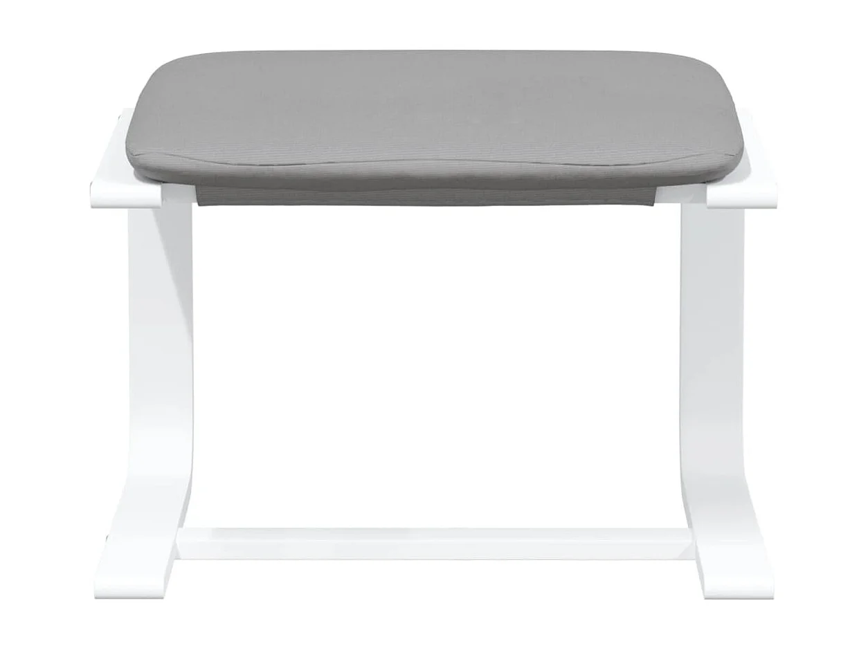 Poggiapiedi Tessuto grigio chiaro 51x41x40 cm