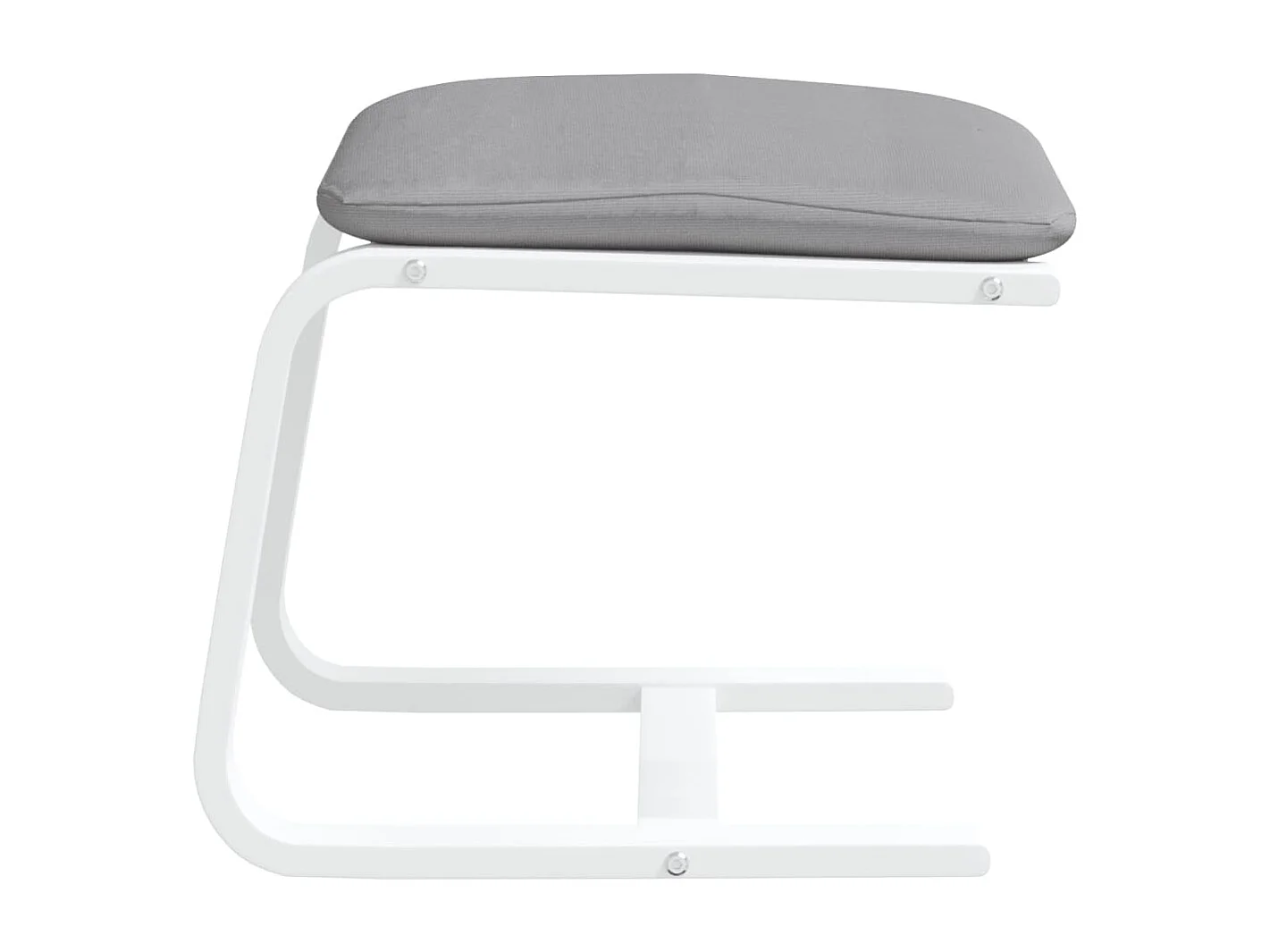 Poggiapiedi Tessuto grigio chiaro 51x41x40 cm